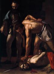 The Beheading of St. John the Baptist (Detail), Caravaggio, ARSH 1608