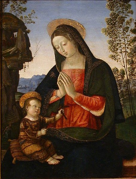 Pintoricchio and assistant - Madonna Adoring the Child