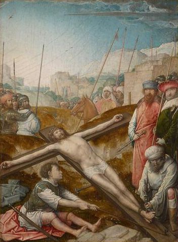 Juan de Flandes: Christus wird ans Kreuz genagelt (1496 -1504)