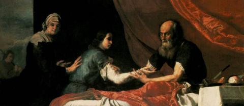 José de Ribera: Jákob Izsák áldását fogadja (Museo Nacional del Prado)  