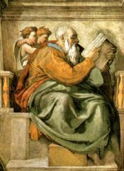 Michelangelo Buonarroti: Zakariás próféta (Sixtus-kápolna, Vatikán) 
