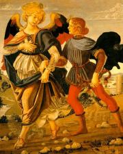 Andrea del Verrocchio: Az angyal és Tóbiás (The National Gallery London) 