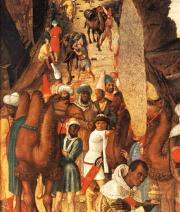 Andrea Mantegna: Királyok imádása (részlet) (Galleria degli Uffizi) 