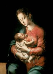 Luis de Morales el Divino: Szűzanya a Gyermekkel (Museo Nacional del Prado) 