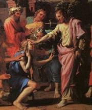 Poussin: Jézus meggyógyítja a jerikói vakot