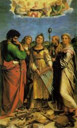 Raffaello Santi: St Cecilia with Sts Paul, John Evangelist, Augustine and Mary Magdalene c. 1513-16